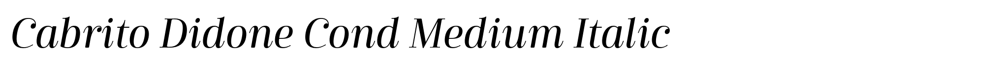 Cabrito Didone Cond Medium Italic image